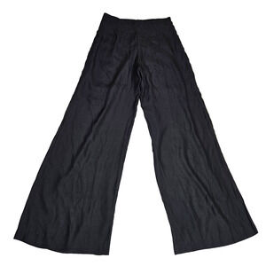 Line & Dot 100% Silk Wide Leg Pant Women M Revolve Minimal Quiet Luxury Black